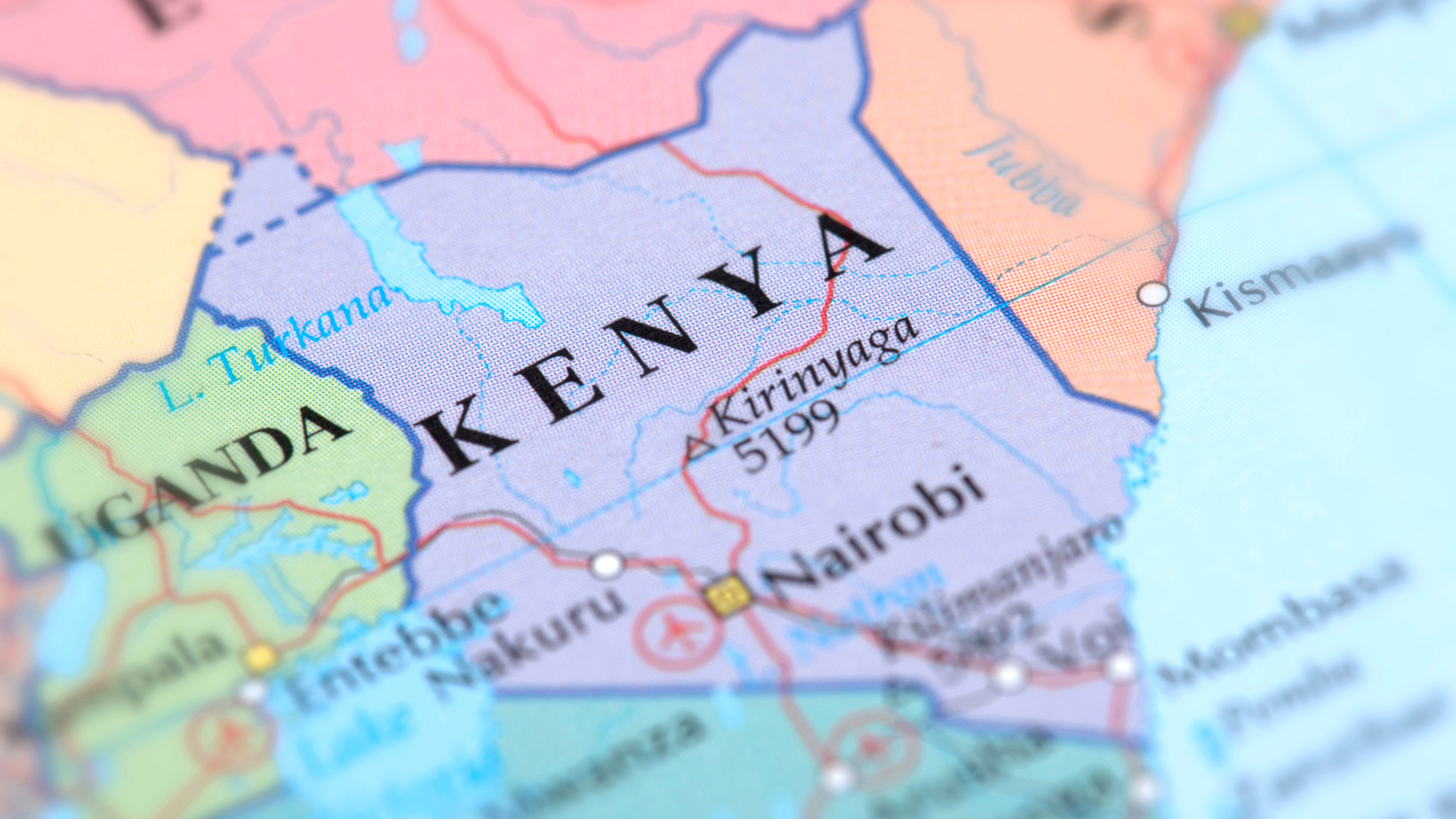 map of kenya