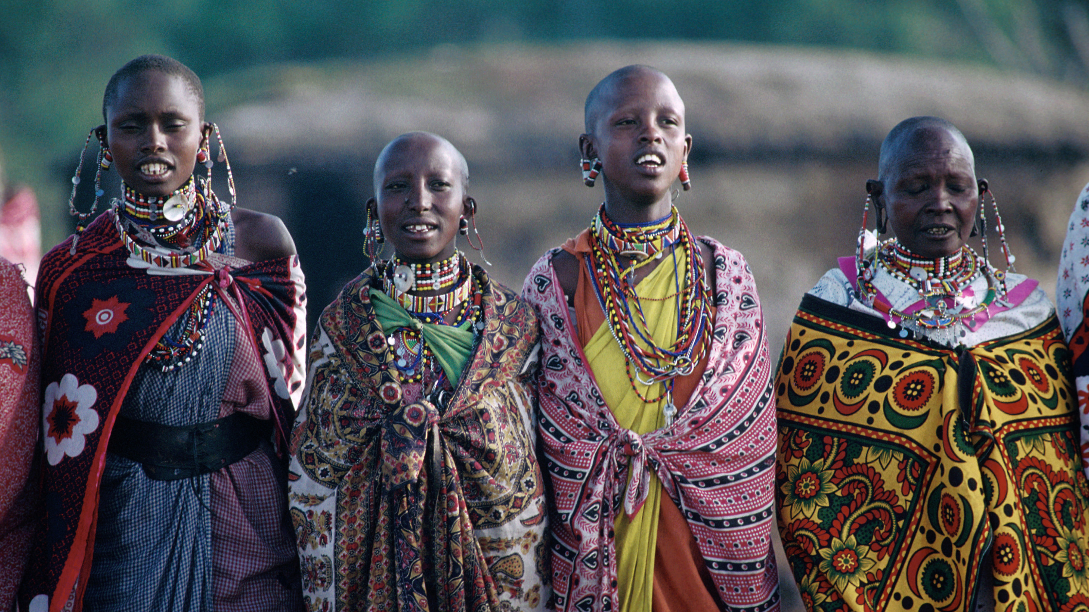 Kenyan people in traditional attire