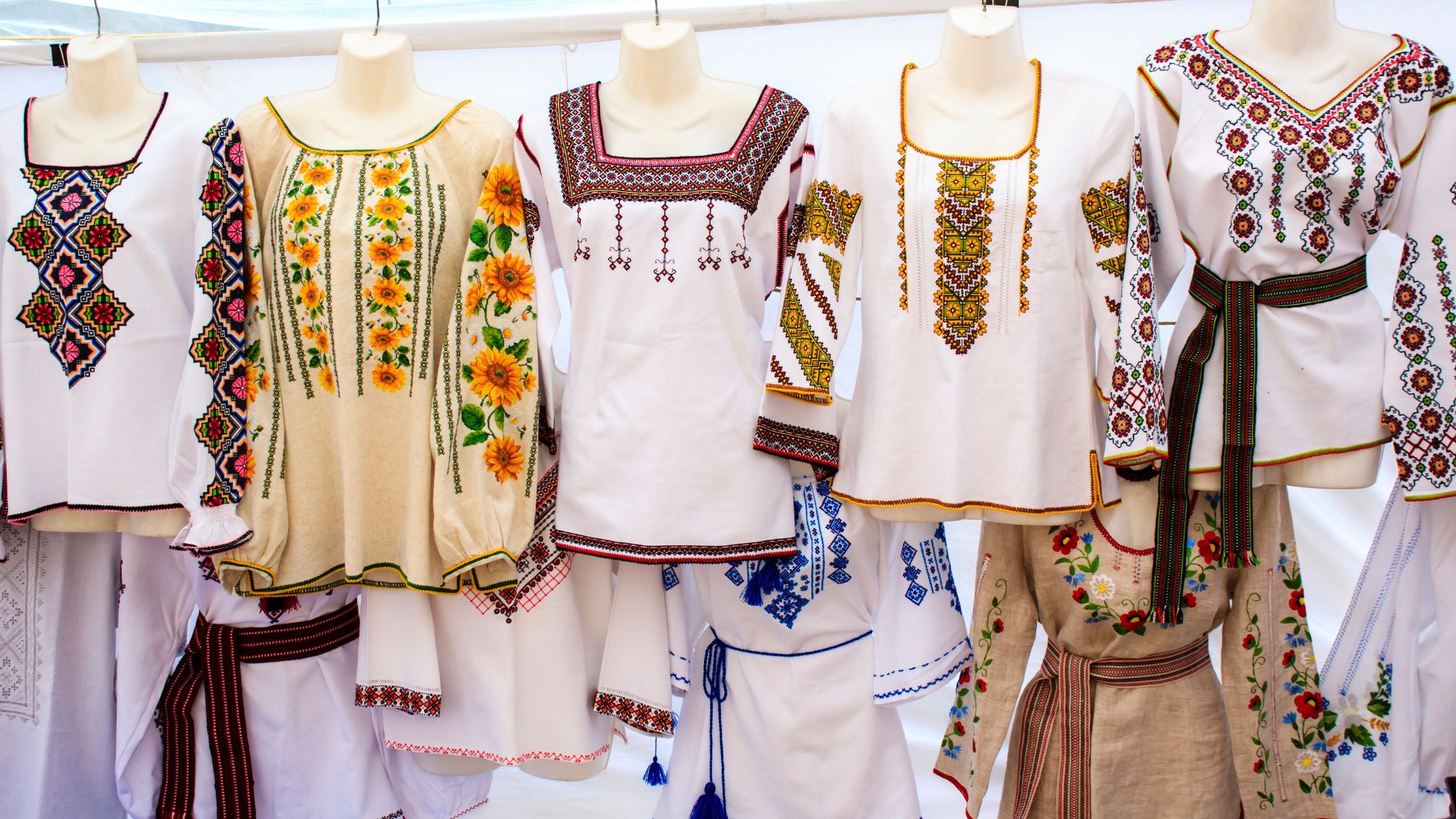 Ukrainian embroidery on shirts