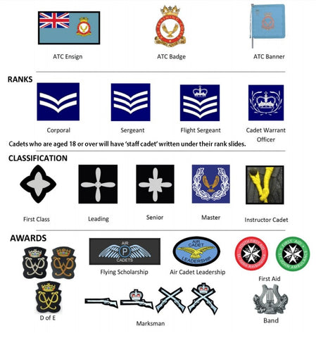 RAF Air Cadets & RAF Ranks - Royal Air Force - RAFAC – Cadet Kit Shop