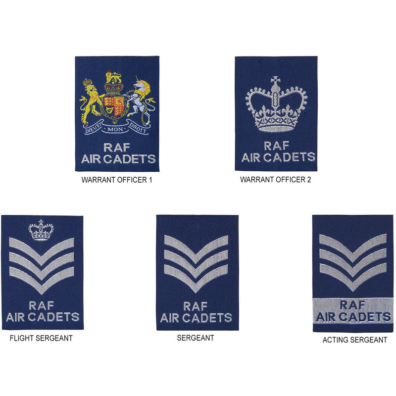 SNCO/WO Rank Slide - RAF Air Cadets - Blue Woven | Cadet Kit Shop