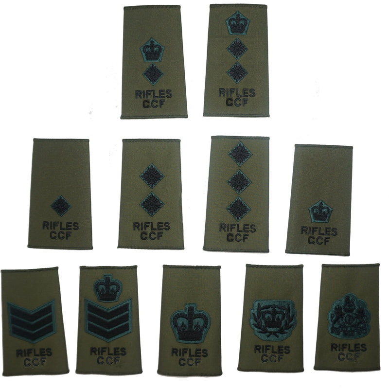 CFAV Rifles CCF Rank Slides | Rifles Direct | Embroidered Badges ...