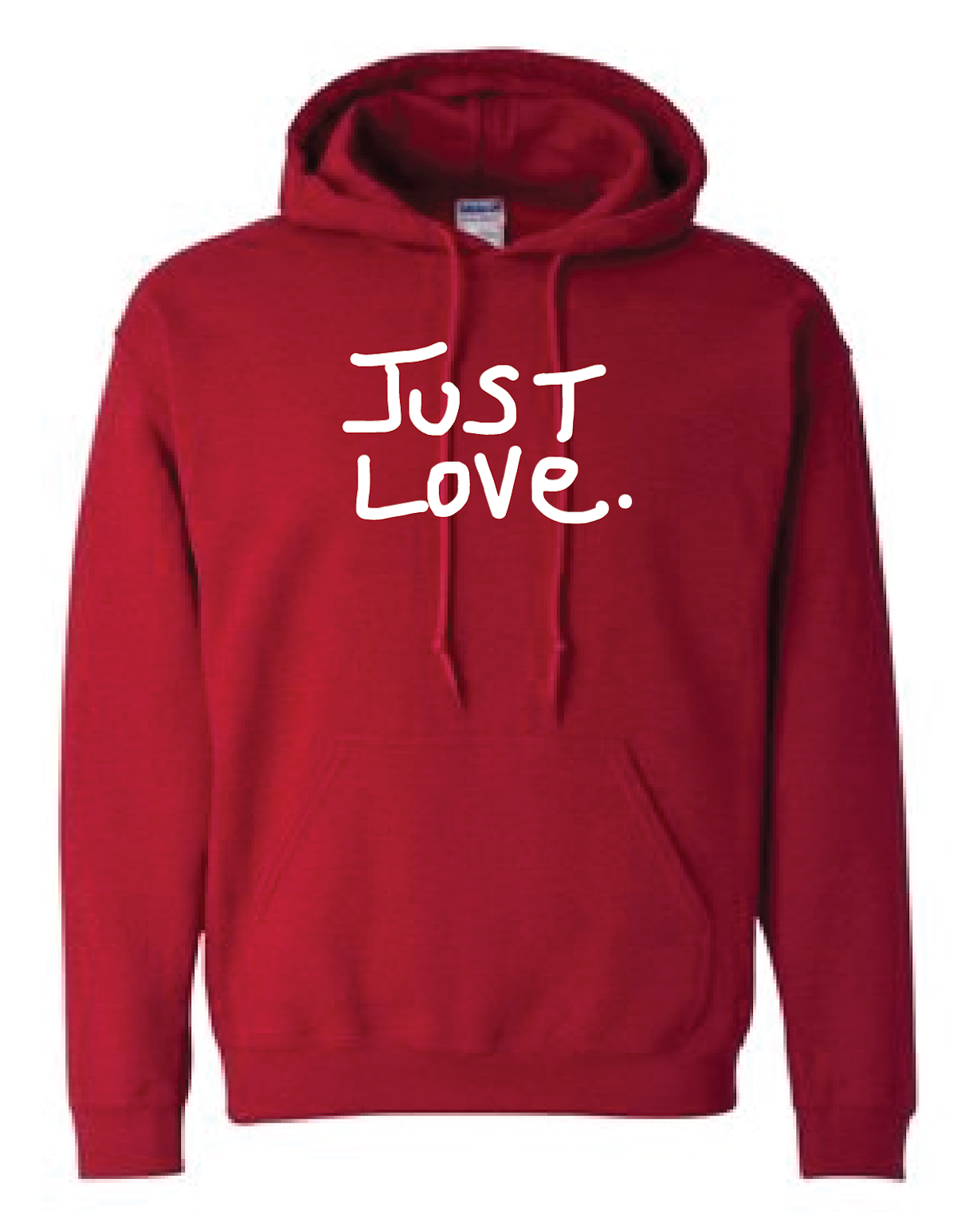 ANTIQUE CHERRY RED JUST LOVE hoodie sweatshirt – Julie's COOL Shirts