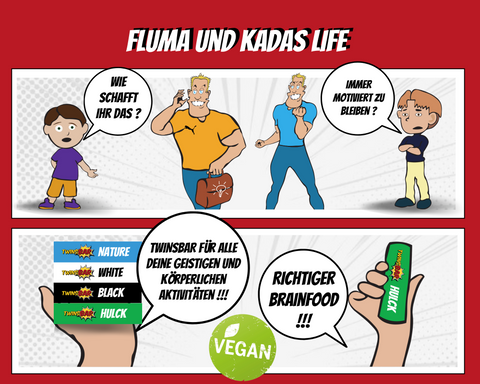 Fluma & Kadas - Brainfood - TWINSBAR - Veganer Schokoriegel, Schokolade, Schokoriegel, Fruchtriegel, Energieriegel, Brainfood, Vegan, Snack