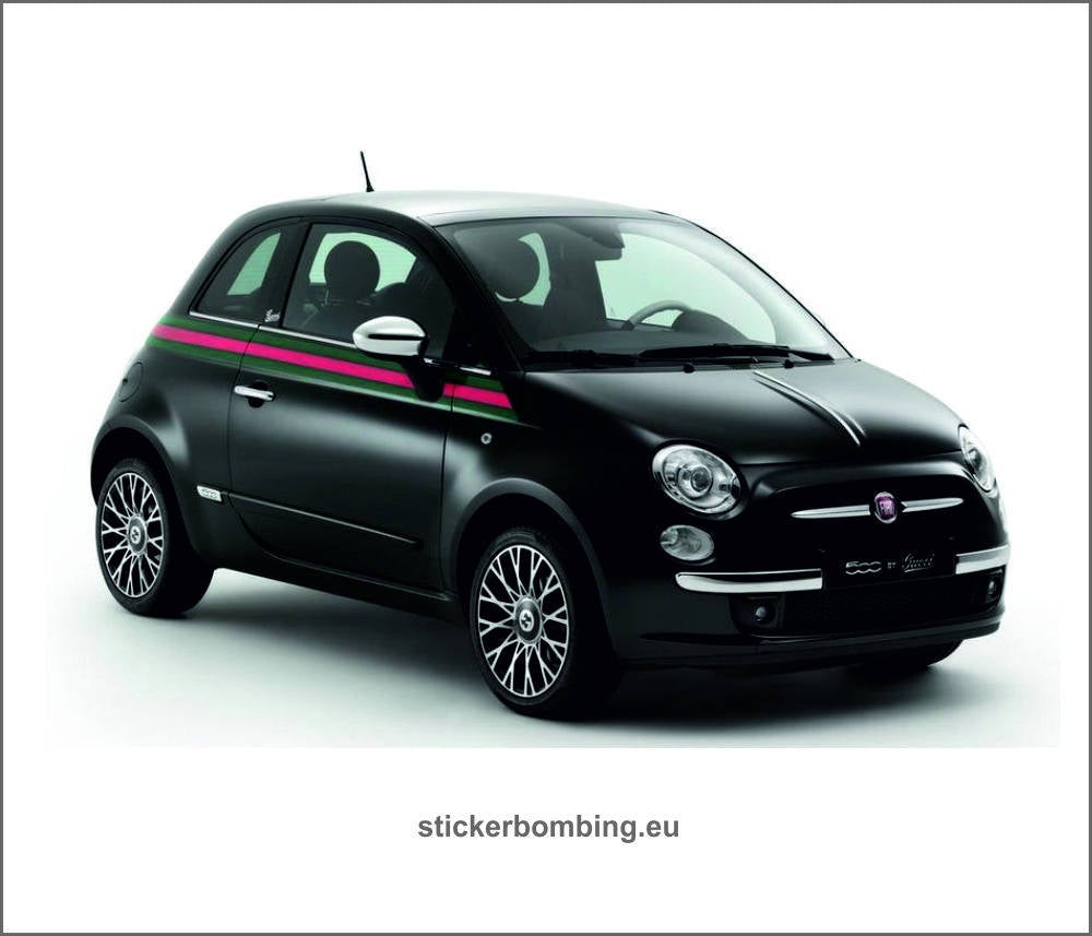 oversætter lige ud Bank Fiat 500 graphics kit decals "Gucci Edition" – StickerBombing.eu