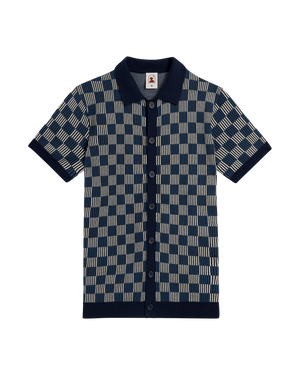 The Martinique Sweater-Knit Shirt - Anchor - Dandy Del Mar