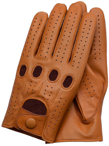 Fingerless Driving Gloves Black - Handmade in Italy 6½ - S