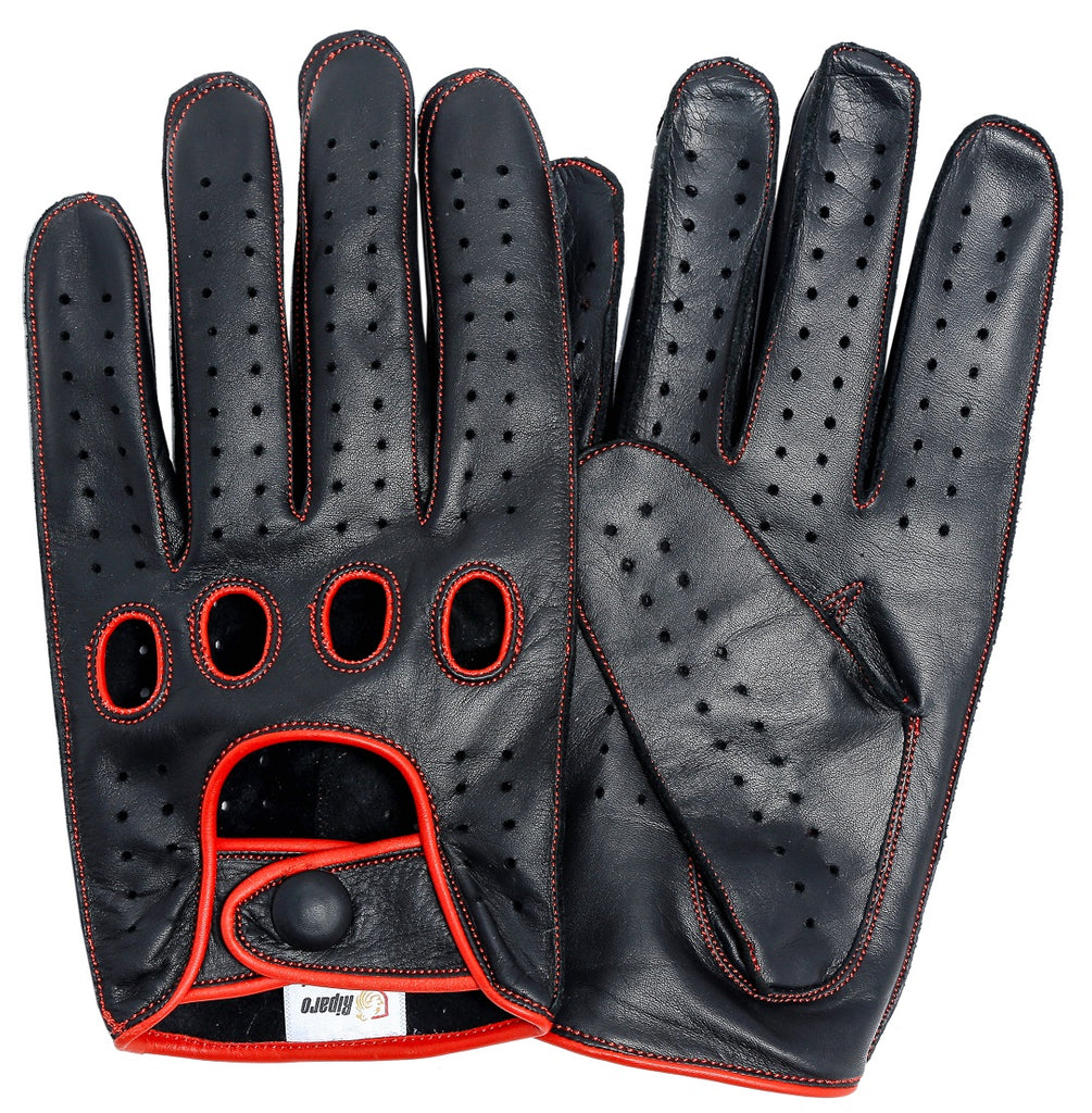 black driving gloves