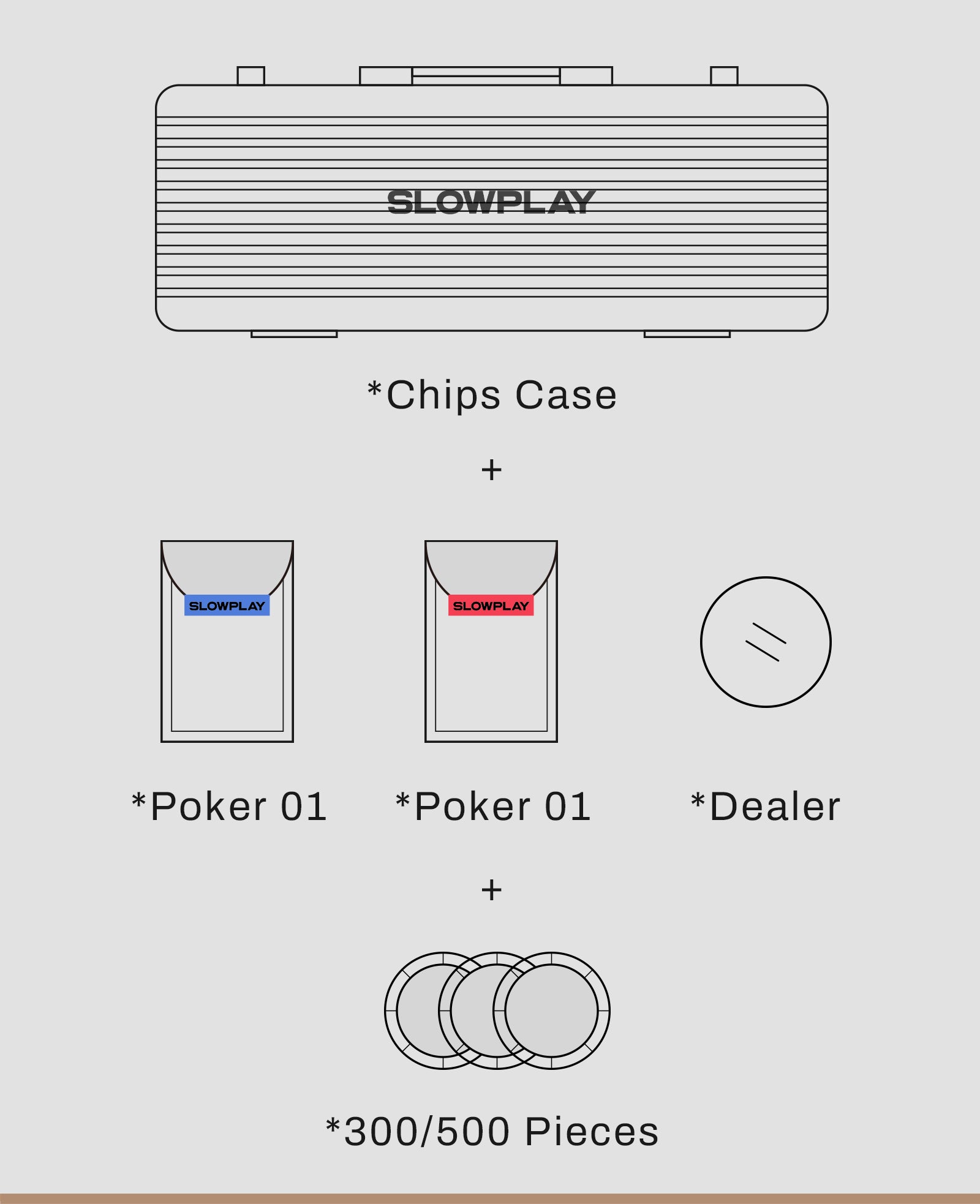 SLOWPLAY Godel Ceramic Poker Chips Set