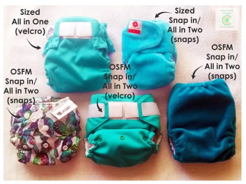 Styles of Modern Cloth Nappies