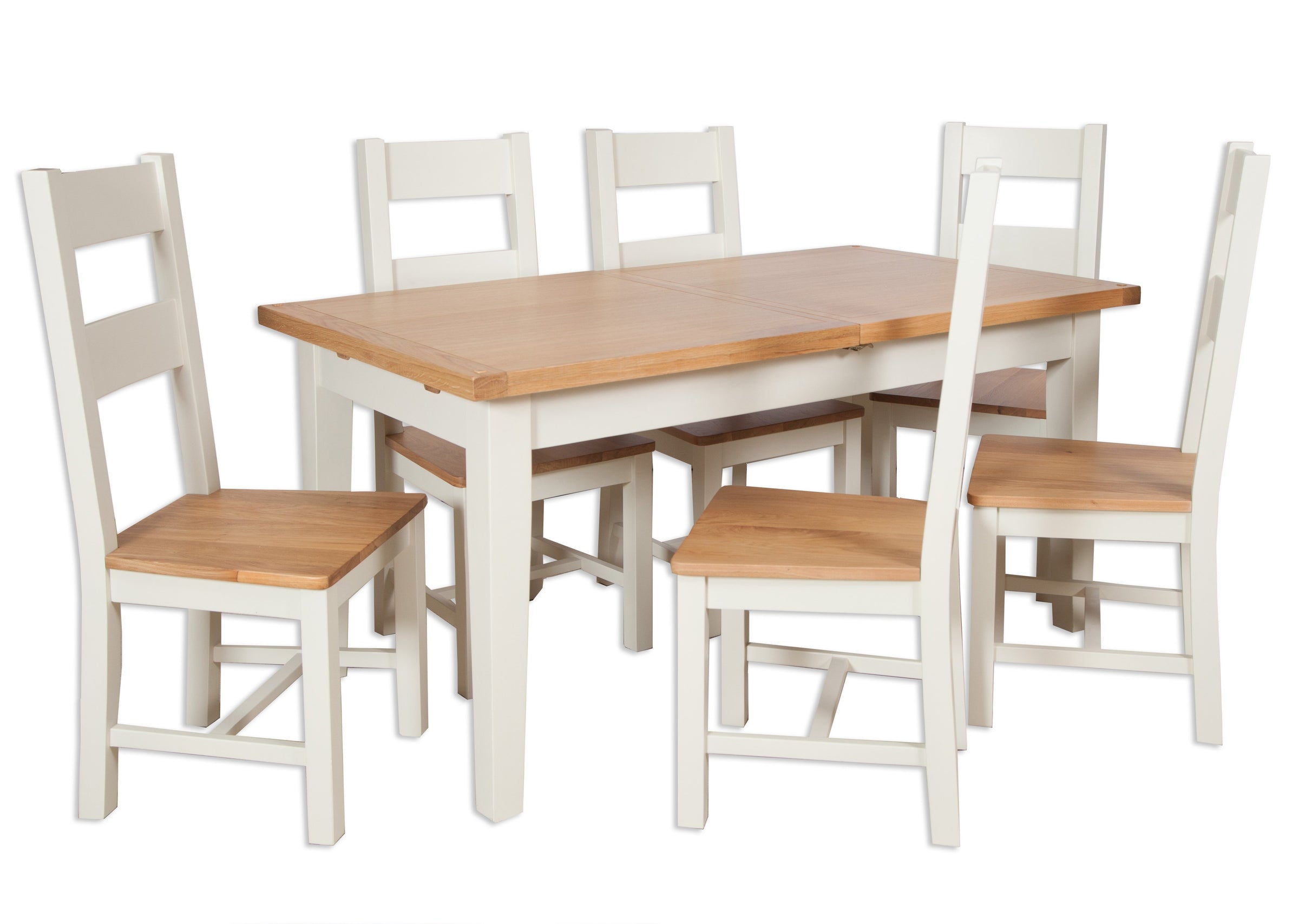 Oakwood Living Ivory Painted Oak 12 Extending Dining Table Furniture For The Home