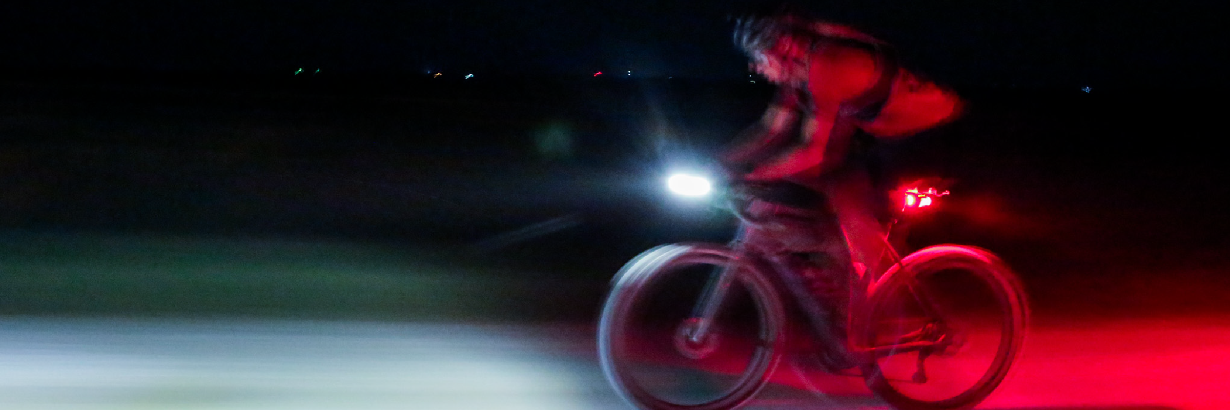 Riding at night: Gravel Worlds