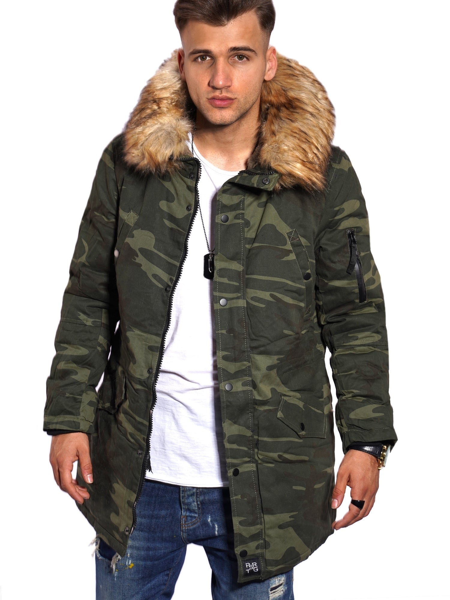 Men's Winter Parka Jacket Camouflage PH-1628 – mytrends.com