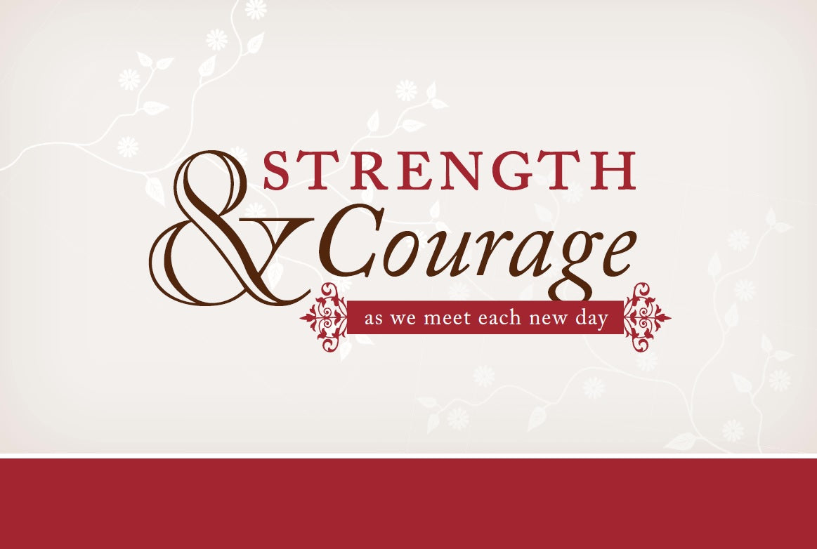 V0022 - PERPETUAL CALENDAR - STRENGTH & COURAGE - KJV