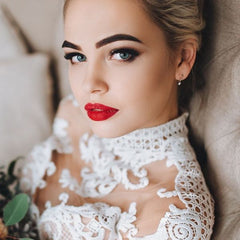 Bridal Gorgeous Red Lipstick Natural Healthy Luscious Lips