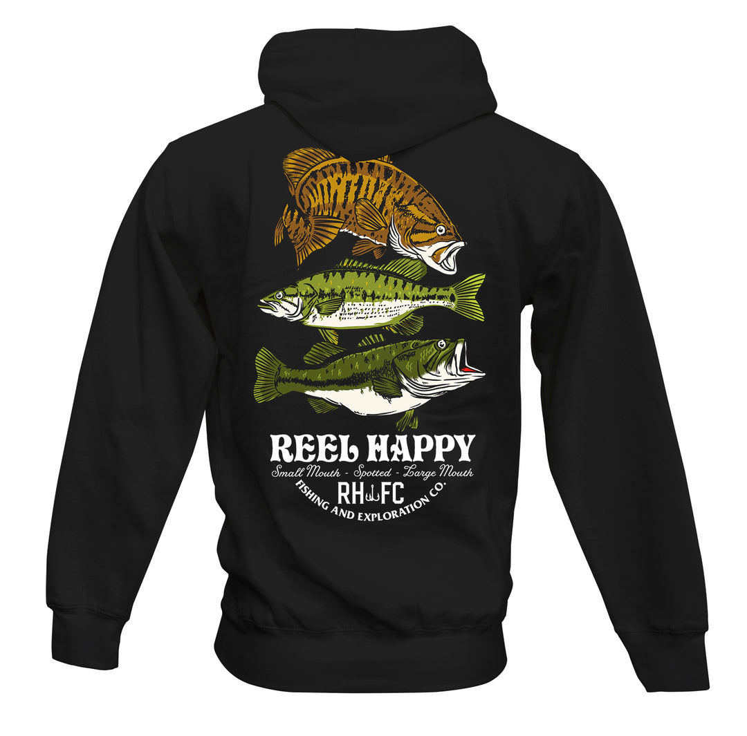 Black Pullover Hoodie | Premium Quality Black Hoodie | Reel Happy Co L