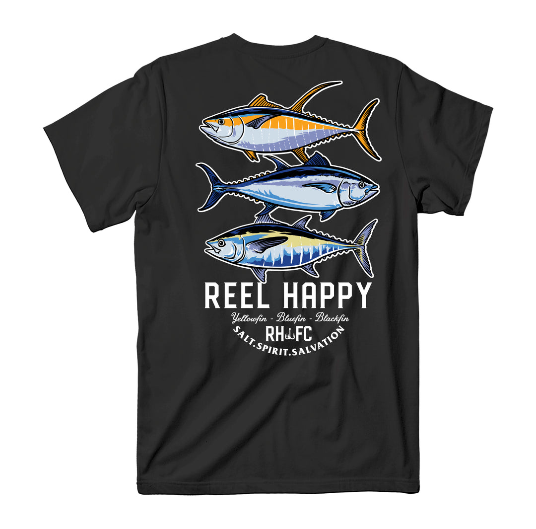 NEW HUK Performance Fishing TUNA KO Logo TEE Fishing Apparel BLACK