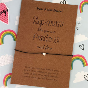 Step-Mums Like You Are Precious And Few Wish Bracelet-3-The Persnickety Co