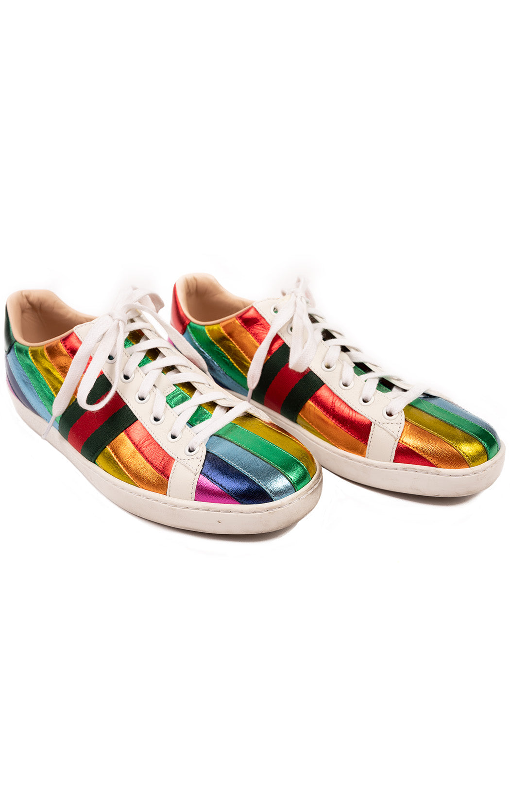 rainbow colored tennis shoes