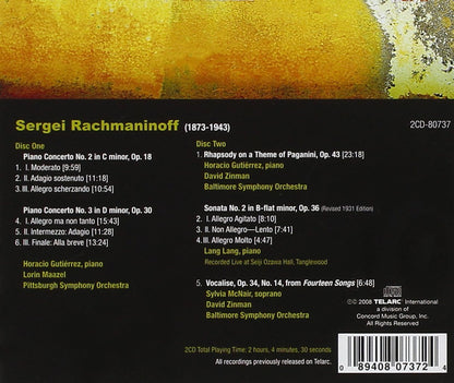 RACHMANINOV: Piano Concertos Nos. 2 & 3; Rhapsody on a Theme of Paganini, Sonata No. 2, Vocalise (2 CDs)