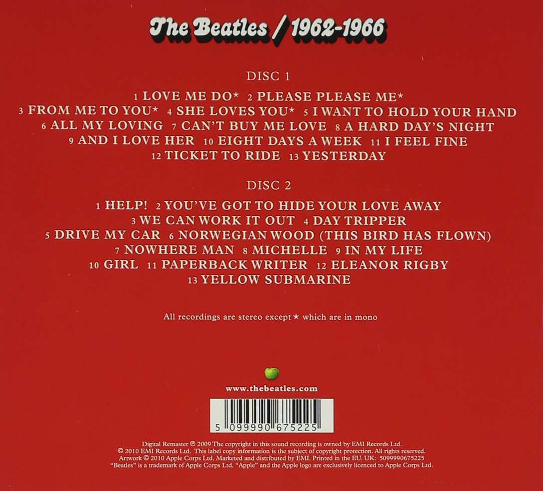 The Beatles: 1962-1966 (2 CDS, Remastered, Digipack Packaging