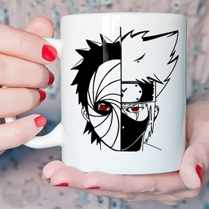 Naruto Kakashi Vs Obito Mug Uchiha Sharingan Anime Cosplay Gift