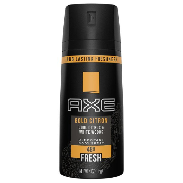 analyse Neerwaarts Arena AXE Body Spray, Gold Citron Citrus+White, 4oz