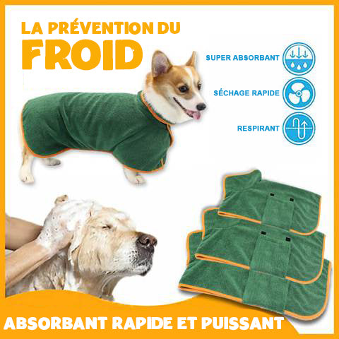 Peignoir pour chien - Ultra absorbant