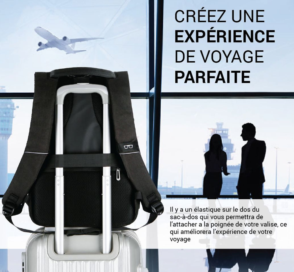 Sac à Dos de Voyage Étanche avec un Port de charge USB