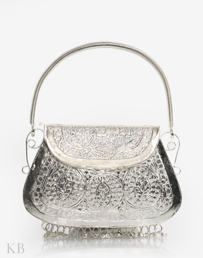 silver bridal bag