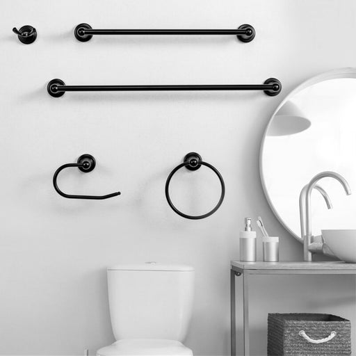 Vanity Art Entryway 5 Hook Wall Mounted Coat Rack with Storage Hanging Shelf  Entryway Organizer in Gray - F10003GR-BK 