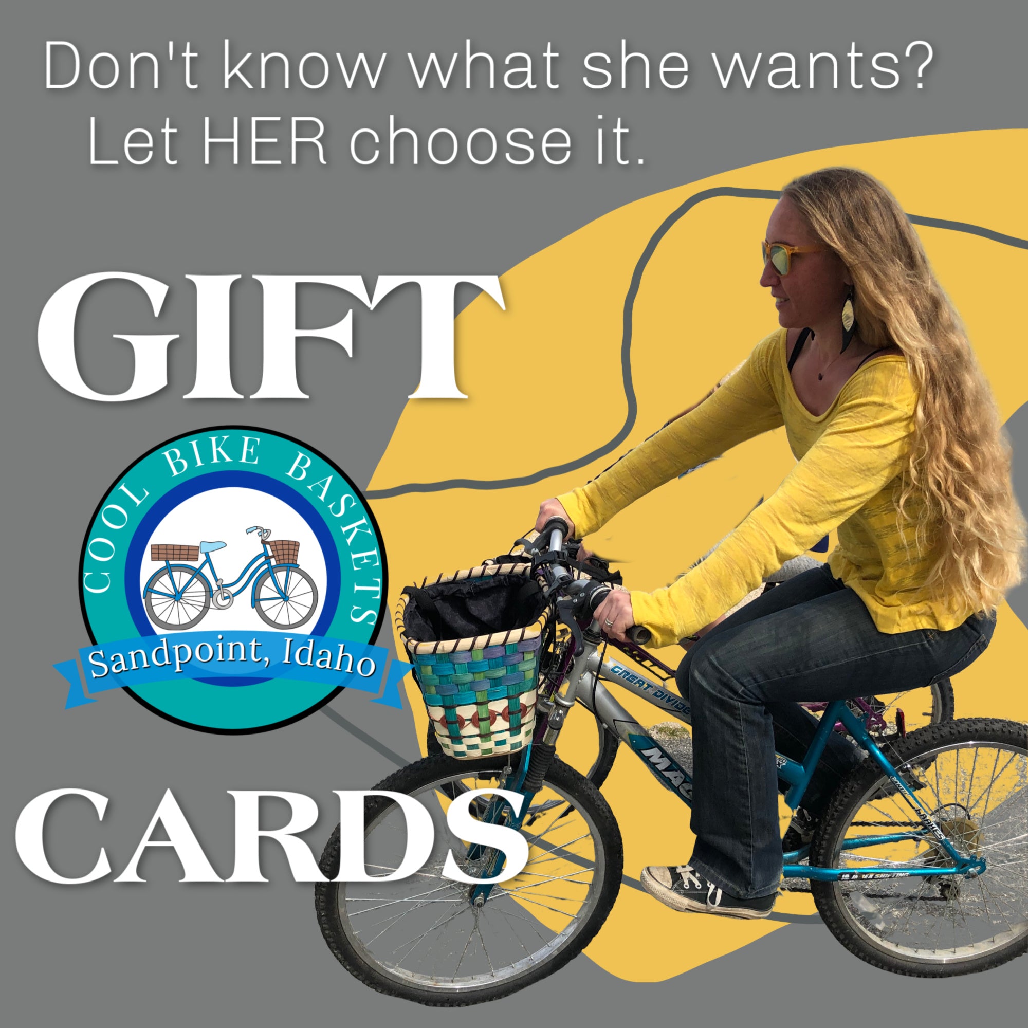 Don T Know What She Wants Grab A Gift Card Cool Bike Baskets Bike Baskets Cool Bike Baskets