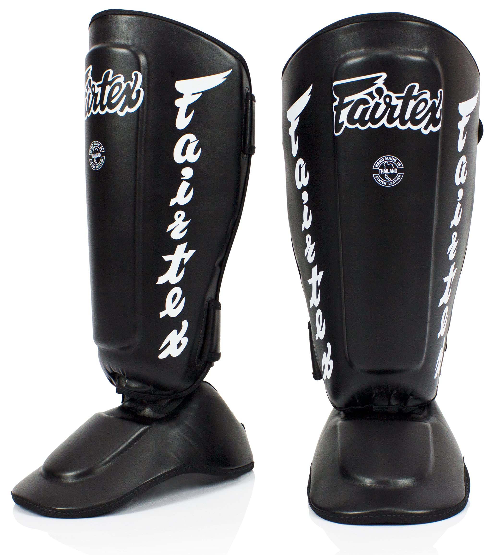 Fairtex Shin Guards Black Double Padded for a slimline fit - Enso
