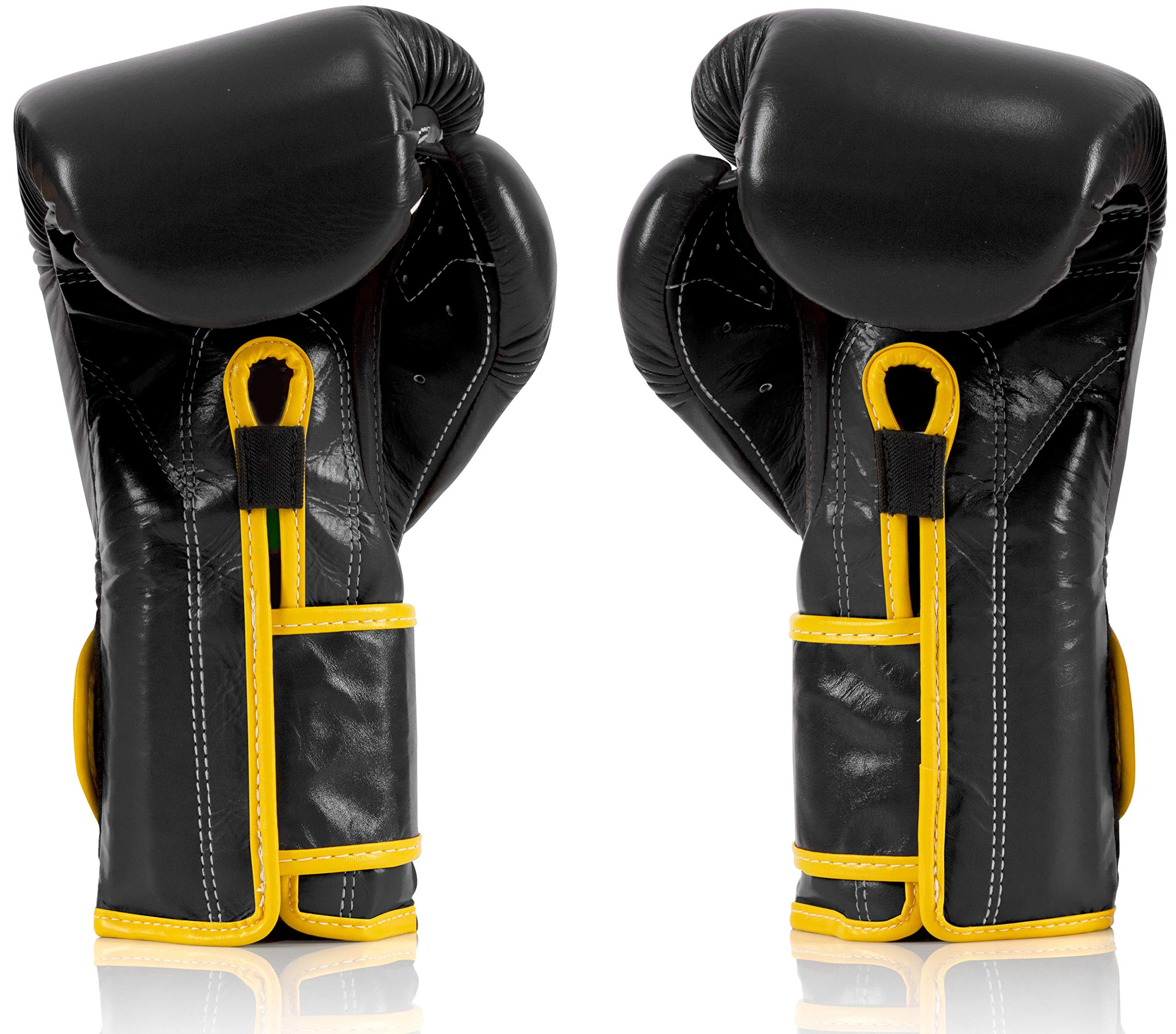 black and yellow boxing gloves