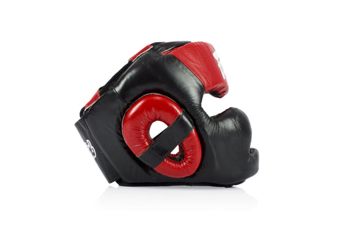 Casque de protection intégrale Fairtex HG-13 Sparring Cuir bleu / noir,  tarifs abordables en direct de Thailande