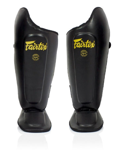 Fairtex Shin Guards Black Double Padded for a slimline fit - Enso