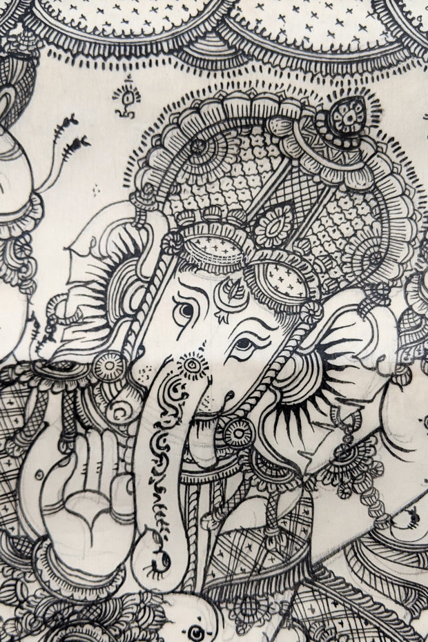 ganesha paintings black and white