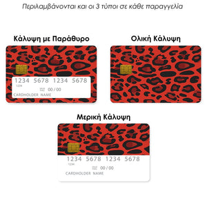 4 - Bank Card Red Leopard Animal case, cover, bumper