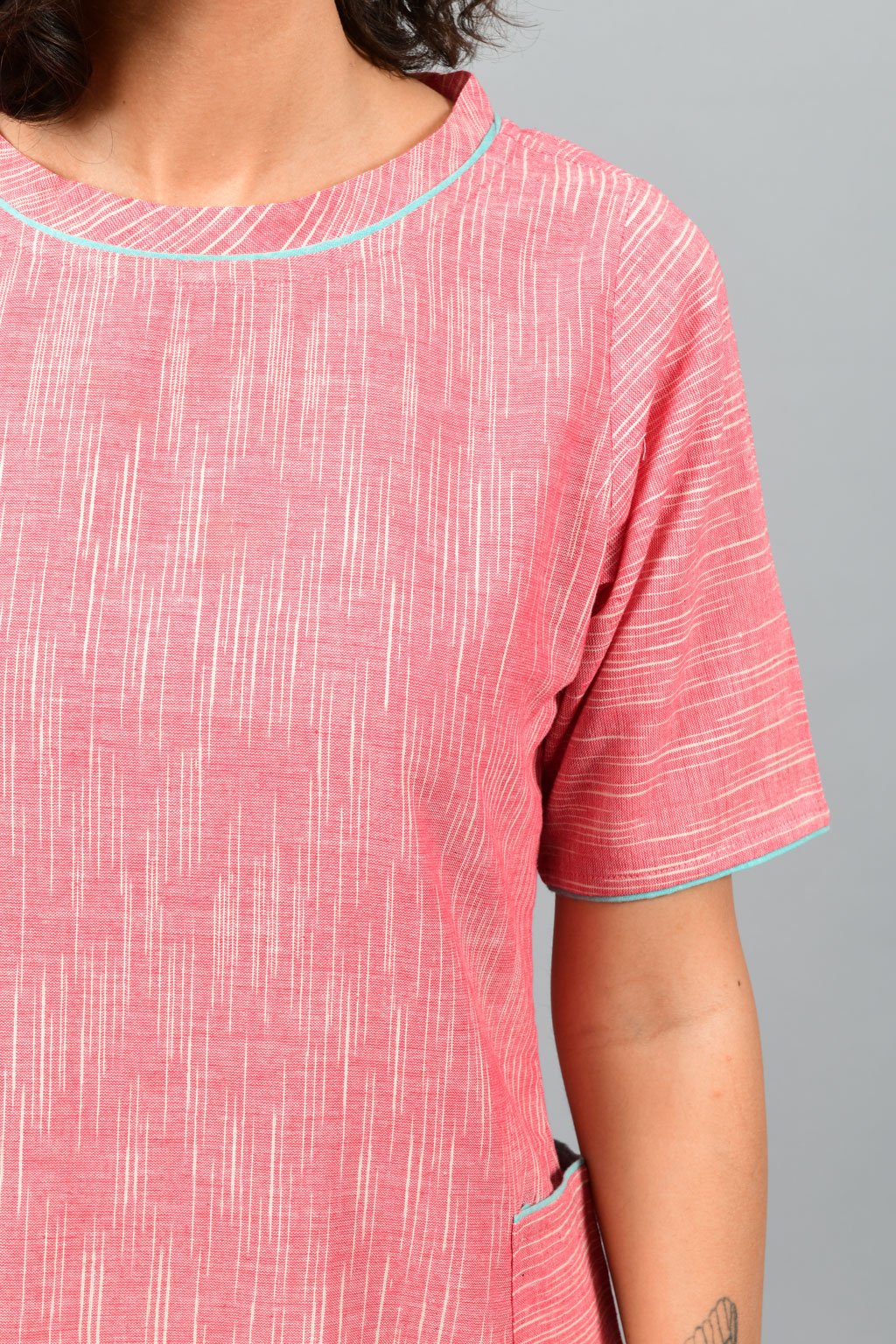 Nectar Pink | Straight Boat Neck Dress – Cotton Rack