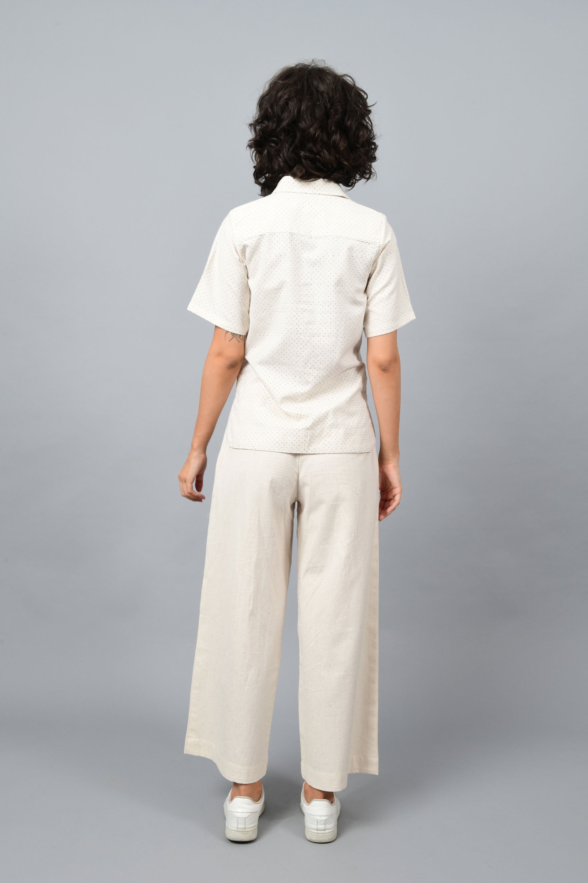 White Stone | Short Shirt | Printed Cotton Shirt – Cotton Rack