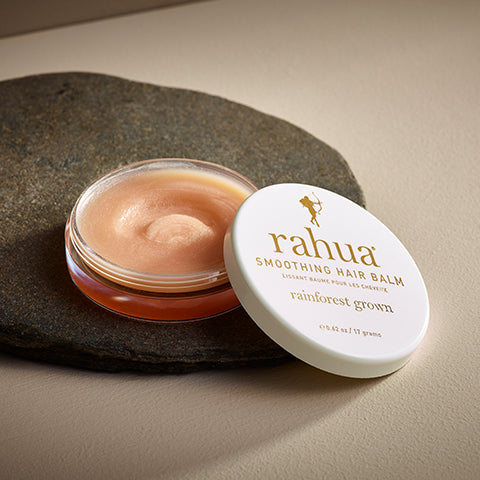 Opened box of rahua smoothing hair balm