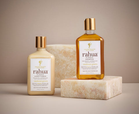 Rahua classic shampoo and conditioner with sea salt blocks