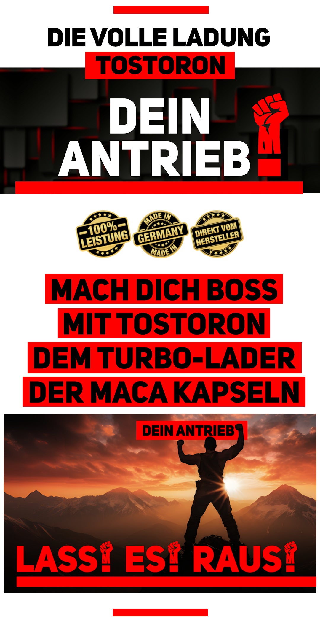 Der Tostoron TURBO MACA BLASTER hochdosiert. Hol dir jetzt den TOSTORON HAMMER direkt nach Hause!