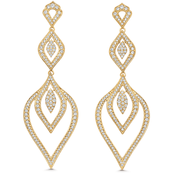 Donna Diamond And Gold Chandelier Earrings | Designer Fine Jewelry by ...