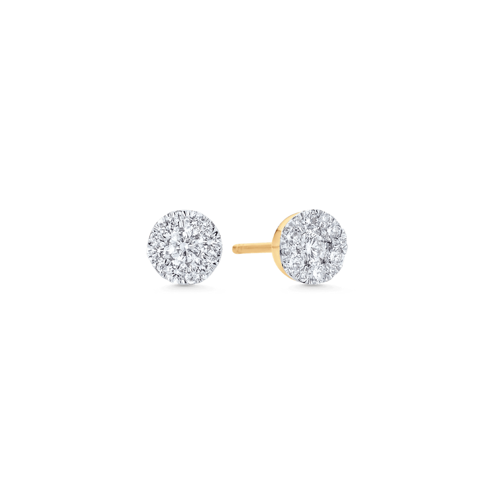 Reverie Round Diamond Cluster Earrings | Designer Fine Jewelry by Sara ...