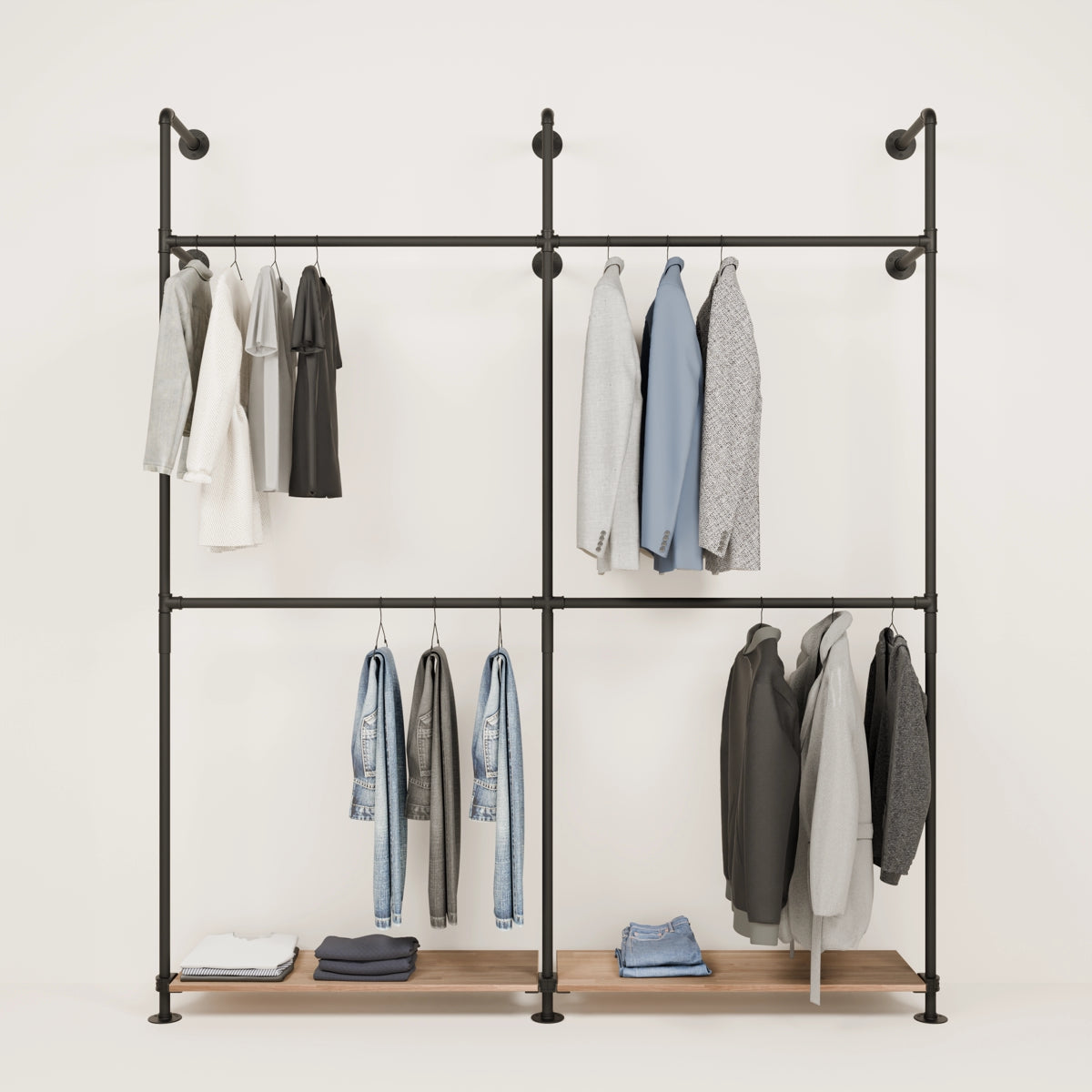 KIM DOUBLE 2 OAK – 2 planken onderaan | pamo. design