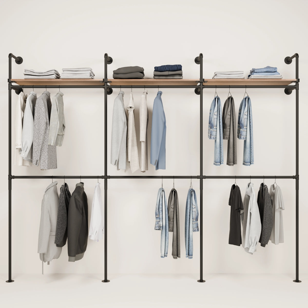 KIM DOUBLE 3 OAK – 3 étagères en haut | pamo. design