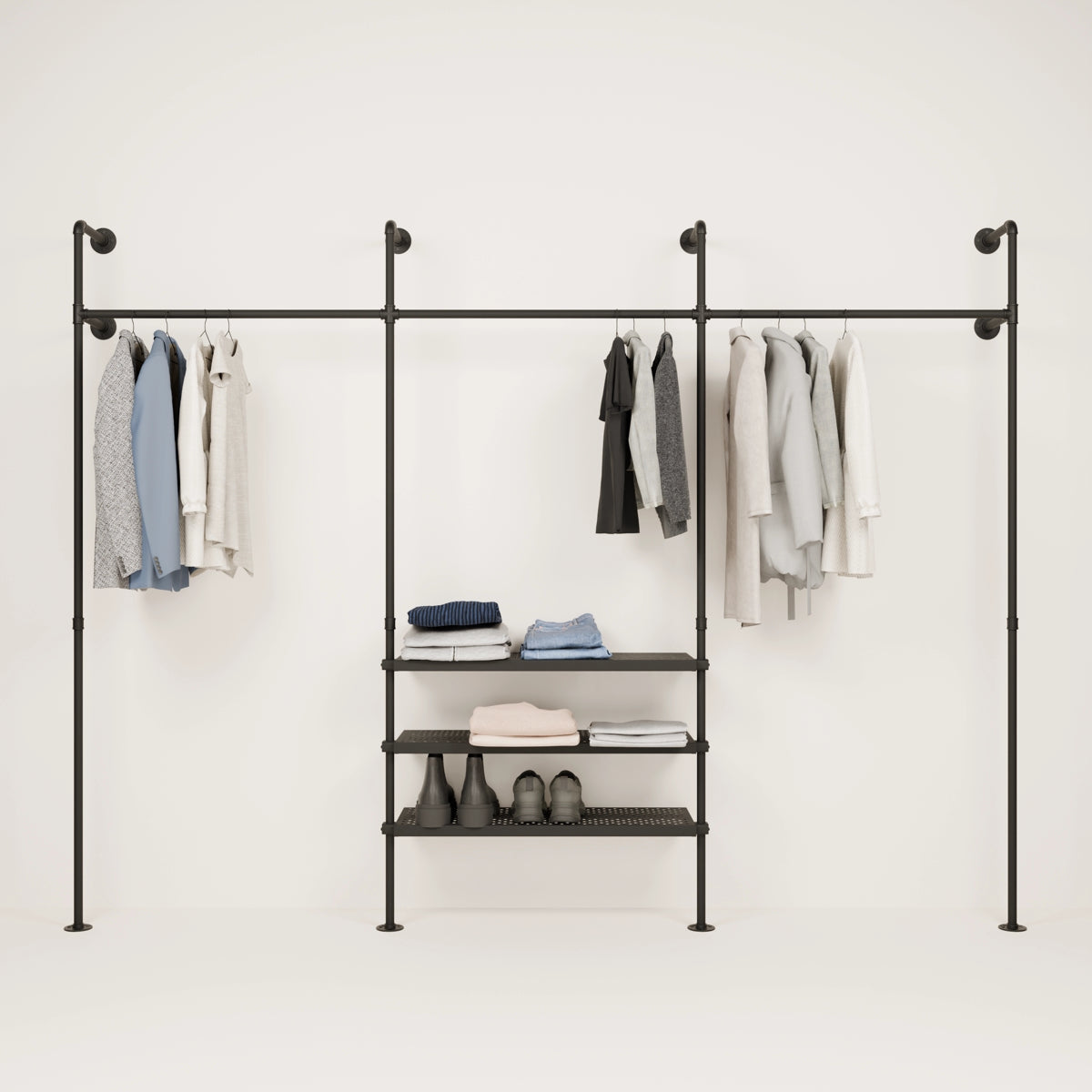 KIM 3 METAL – 3 hyllor | garderobssystem öppet | pamo. design
