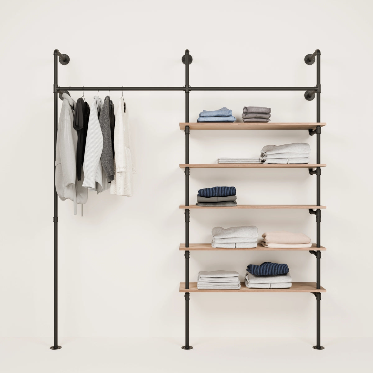 FRIDA OAK – Barre de penderie avec étagère | pamo. design