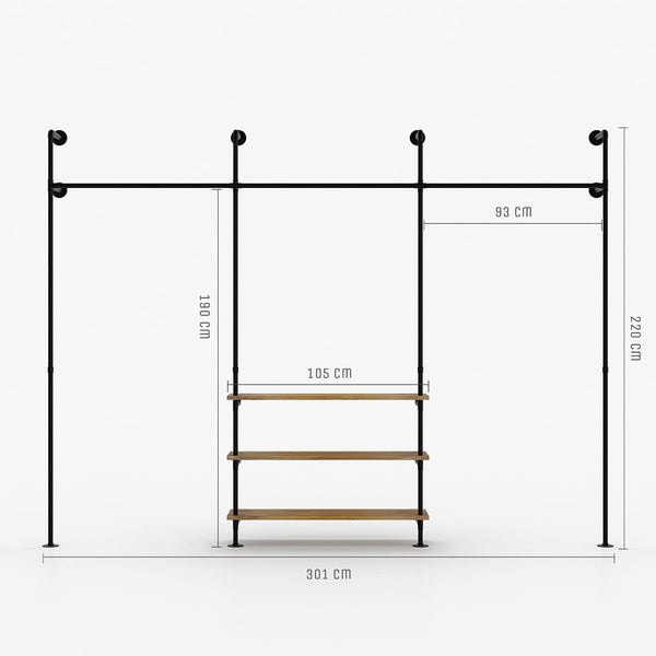 Xiofio 6 Tiers Heavy Duty Clothes Rack, Metal Clothing Rack,Clothing  Storage Organizer,Garment Rack with Basket,Hanging Adjustable Garment  Rack,65.0